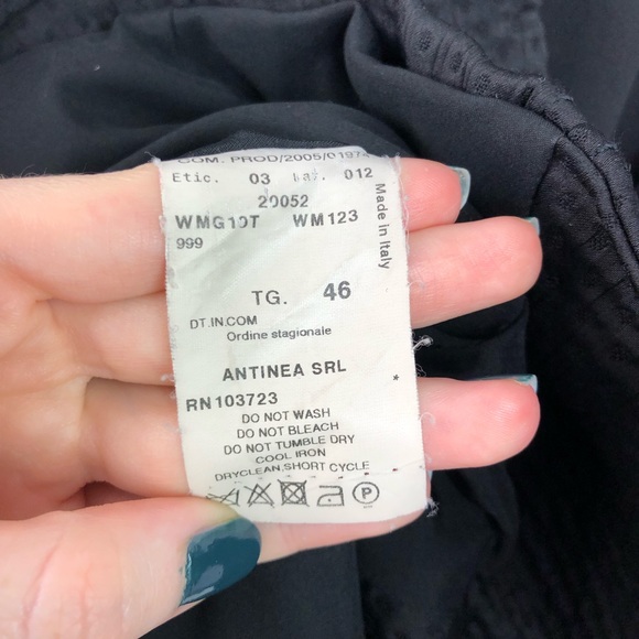 Armani Collezioni Black Wool Blend Blazer Jacket - Picture 5 of 7